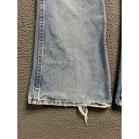 LEI Vintage Y2K Flare Leg Jeans Size 9 Mid Rise Wide Bottom 30x31 Bareback USA - Picture 6 of 16
